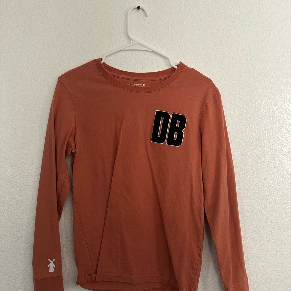 Dutch Bros Orange Long Sleeve Shirt with DB Patch